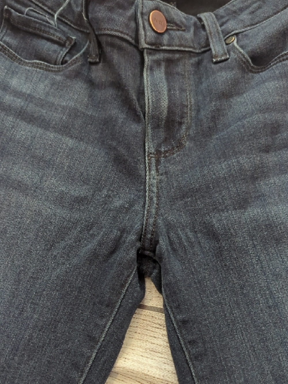 PAIGE Dark Indigo Flare Jeans - Picture 7 of 10